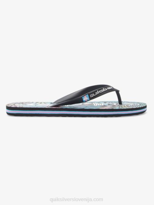 Quiksilver PJ4H514 moški črna/roza/modra molokai art natikači