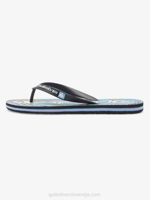 Quiksilver PJ4H514 moški črna/roza/modra molokai art natikači
