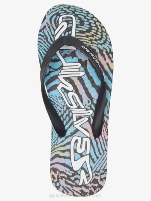 Quiksilver PJ4H514 moški črna/roza/modra molokai art natikači