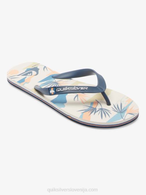 Quiksilver PJ4H515 moški črno/belo/modro molokai art natikači