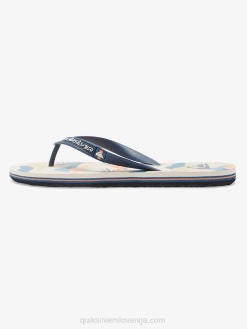 Quiksilver PJ4H515 moški črno/belo/modro molokai art natikači
