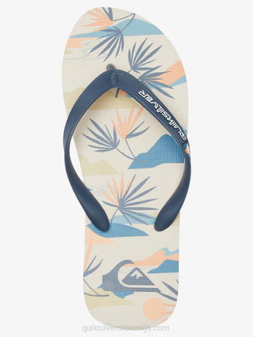 Quiksilver PJ4H515 moški črno/belo/modro molokai art natikači