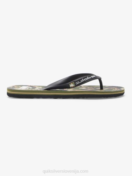 Quiksilver PJ4H516 moški črna/zelena molokai art natikači