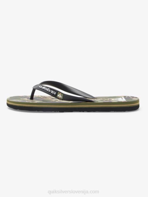 Quiksilver PJ4H516 moški črna/zelena molokai art natikači