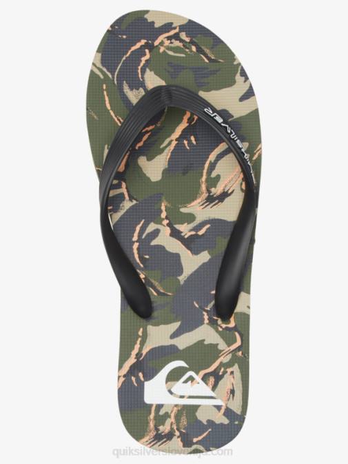 Quiksilver PJ4H516 moški črna/zelena molokai art natikači