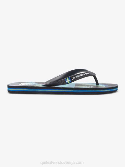 Quiksilver PJ4H517 moški črna/modra molokai art natikači