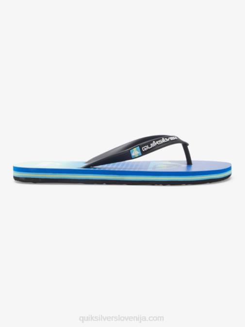 Quiksilver PJ4H518 moški črna/zelena/modra molokai art natikači