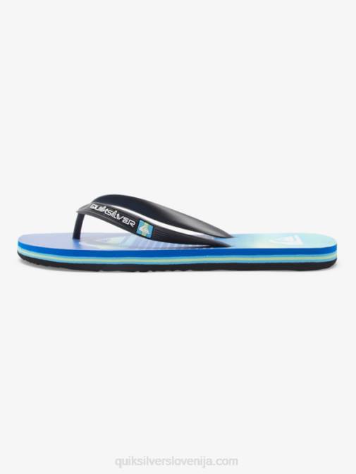 Quiksilver PJ4H518 moški črna/zelena/modra molokai art natikači
