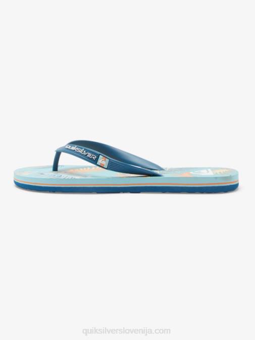 Quiksilver PJ4H519 moški modra/črna/rumena molokai art natikači