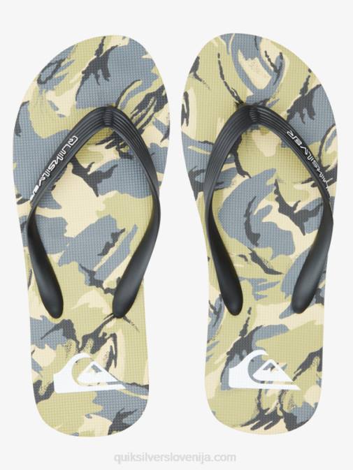 Quiksilver PJ4H522 moški črna/siva/rjava molokai art natikači