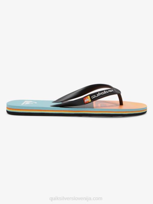 Quiksilver PJ4H568 moški črna/oranžna molokai panel japonke