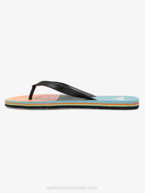 Quiksilver PJ4H568 moški črna/oranžna molokai panel japonke