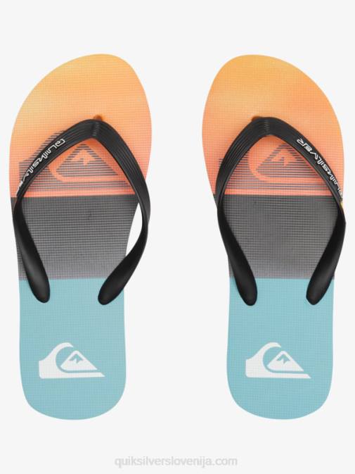 Quiksilver PJ4H568 moški črna/oranžna molokai panel japonke