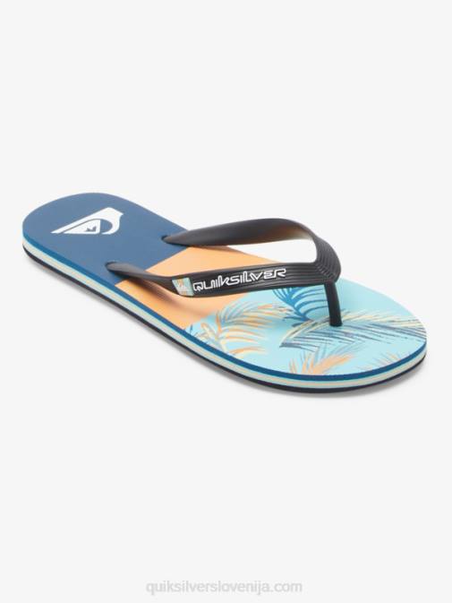 Quiksilver PJ4H569 moški modra/črna/rumena molokai panel japonke