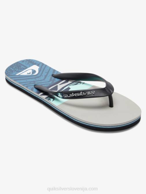 Quiksilver PJ4H572 moški siva/črna/modra molokai panel japonke