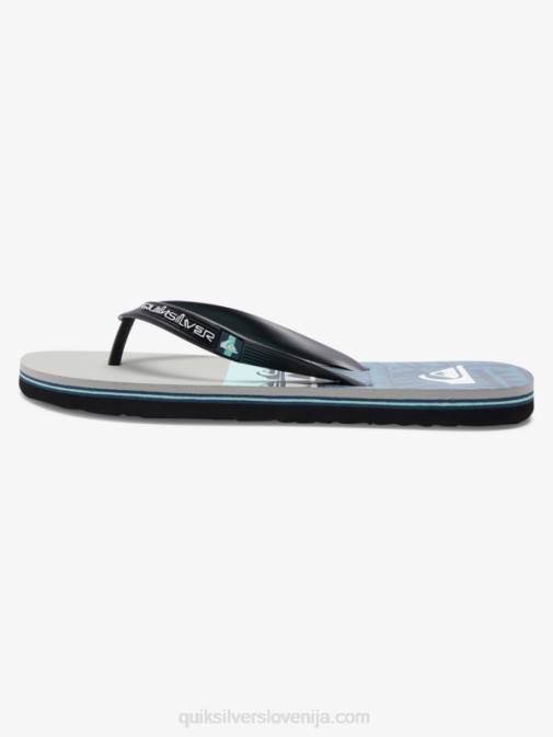 Quiksilver PJ4H572 moški siva/črna/modra molokai panel japonke