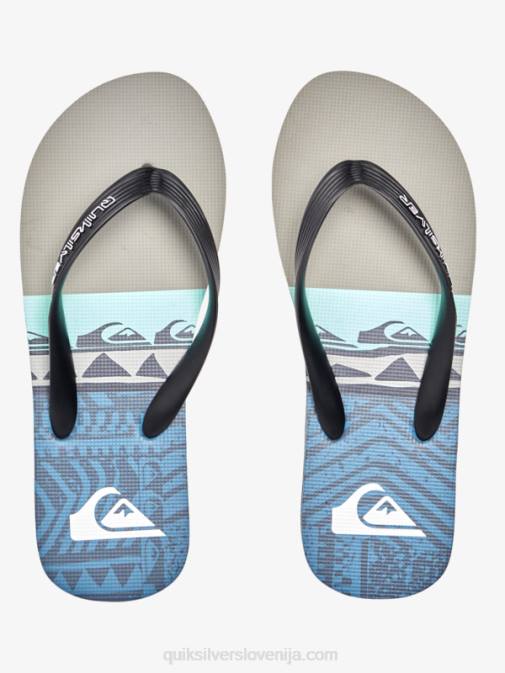 Quiksilver PJ4H572 moški siva/črna/modra molokai panel japonke