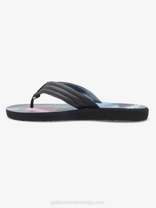 Quiksilver PJ4H611 moški črna/modra sandali z rezbarskim potiskom