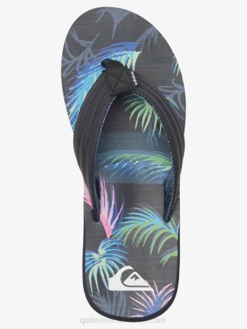 Quiksilver PJ4H611 moški črna/modra sandali z rezbarskim potiskom