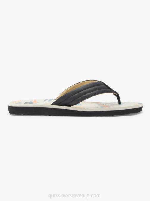 Quiksilver PJ4H612 moški črno/belo/modro sandali z rezbarskim potiskom