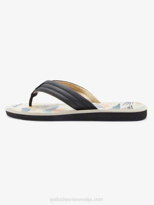 Quiksilver PJ4H612 moški črno/belo/modro sandali z rezbarskim potiskom