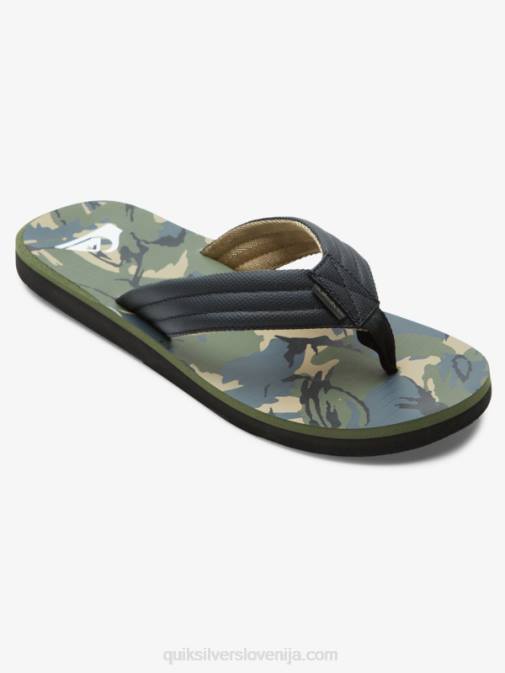 Quiksilver PJ4H614 moški črna/zelena/siva sandali z rezbarskim potiskom