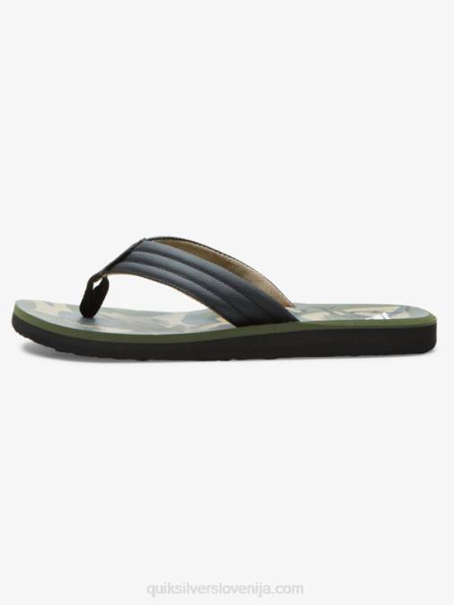 Quiksilver PJ4H614 moški črna/zelena/siva sandali z rezbarskim potiskom