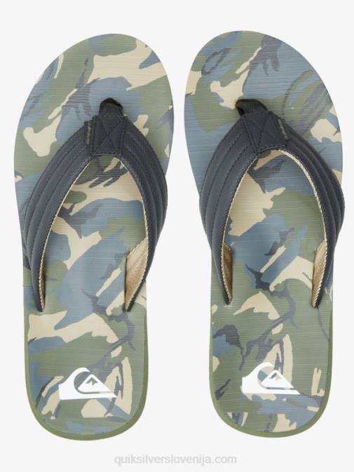 Quiksilver PJ4H614 moški črna/zelena/siva sandali z rezbarskim potiskom