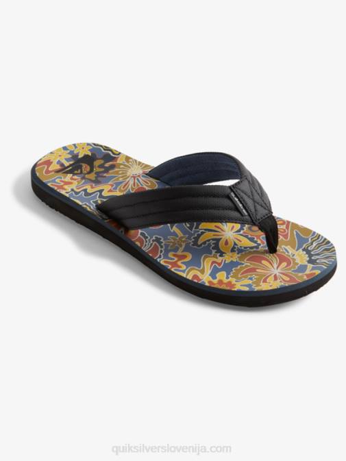 Quiksilver PJ4H615 moški črna/modra/siva sandali z rezbarskim potiskom