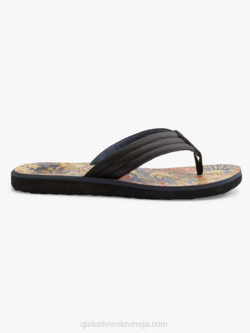 Quiksilver PJ4H615 moški črna/modra/siva sandali z rezbarskim potiskom
