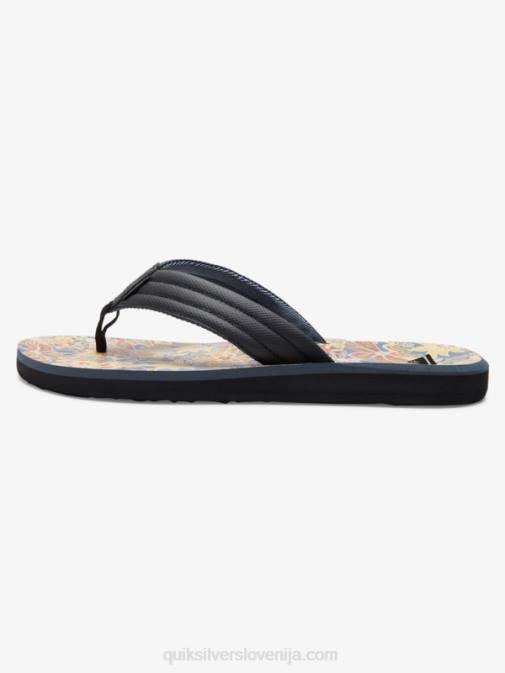 Quiksilver PJ4H615 moški črna/modra/siva sandali z rezbarskim potiskom