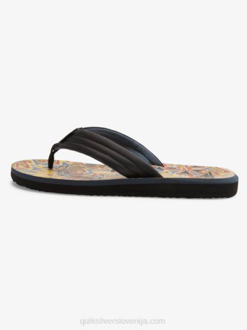 Quiksilver PJ4H615 moški črna/modra/siva sandali z rezbarskim potiskom
