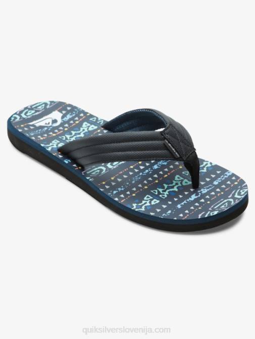 Quiksilver PJ4H616 moški modra/črna sandali z rezbarskim potiskom