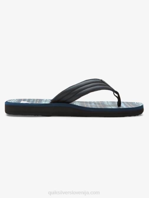 Quiksilver PJ4H616 moški modra/črna sandali z rezbarskim potiskom