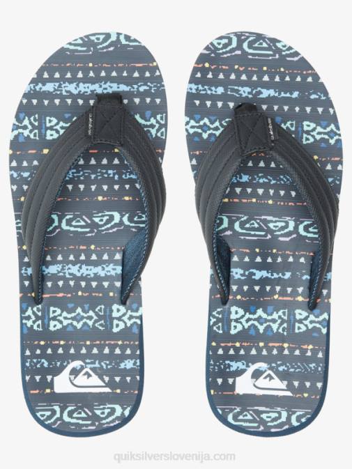 Quiksilver PJ4H616 moški modra/črna sandali z rezbarskim potiskom
