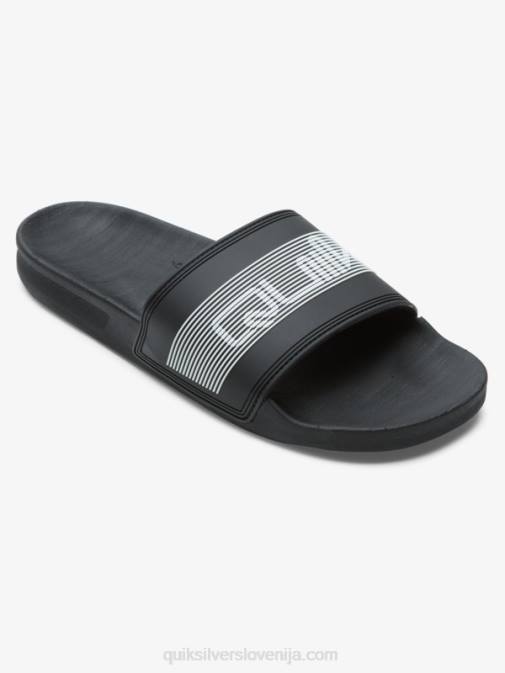 Quiksilver PJ4H683 moški Črna rivi drsni sandali slide wordmark