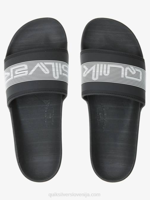 Quiksilver PJ4H683 moški Črna rivi drsni sandali slide wordmark