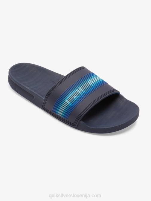 Quiksilver PJ4H684 moški modra 5 rivi drsni sandali slide wordmark