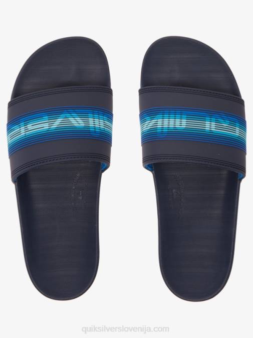 Quiksilver PJ4H684 moški modra 5 rivi drsni sandali slide wordmark