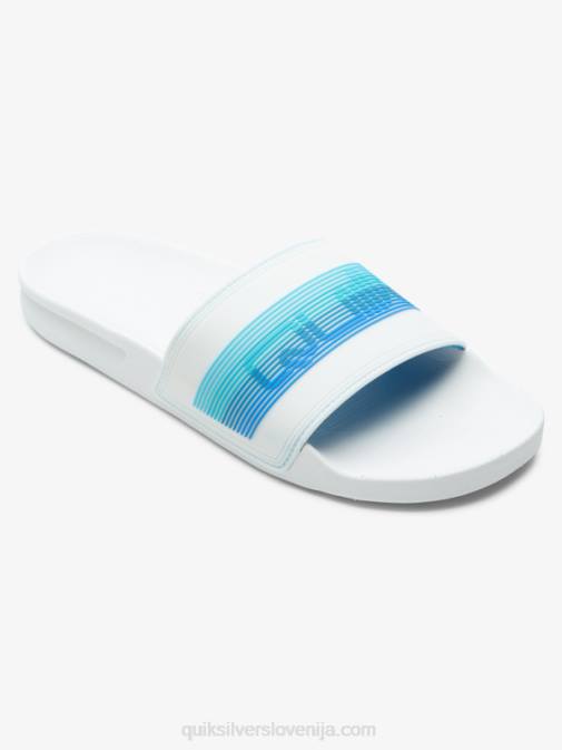 Quiksilver PJ4H686 moški bela/modra rivi drsni sandali slide wordmark