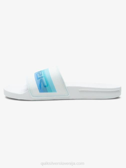Quiksilver PJ4H686 moški bela/modra rivi drsni sandali slide wordmark