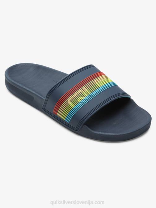 Quiksilver PJ4H688 moški modra 3 rivi drsni sandali slide wordmark