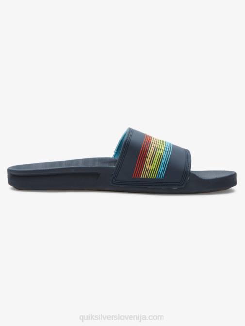 Quiksilver PJ4H688 moški modra 3 rivi drsni sandali slide wordmark