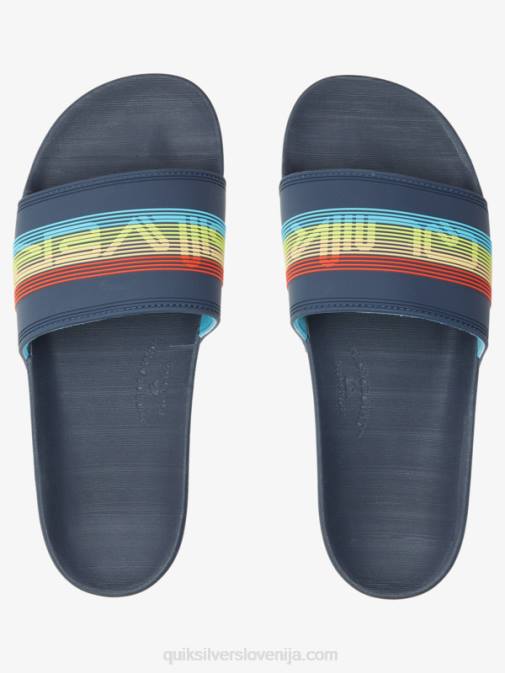 Quiksilver PJ4H688 moški modra 3 rivi drsni sandali slide wordmark