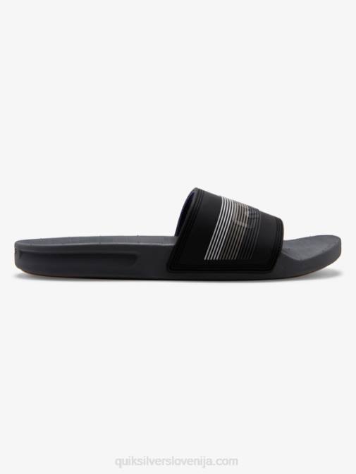 Quiksilver PJ4H690 moški črna/siva rivi drsni sandali slide wordmark