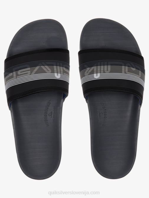 Quiksilver PJ4H690 moški črna/siva rivi drsni sandali slide wordmark