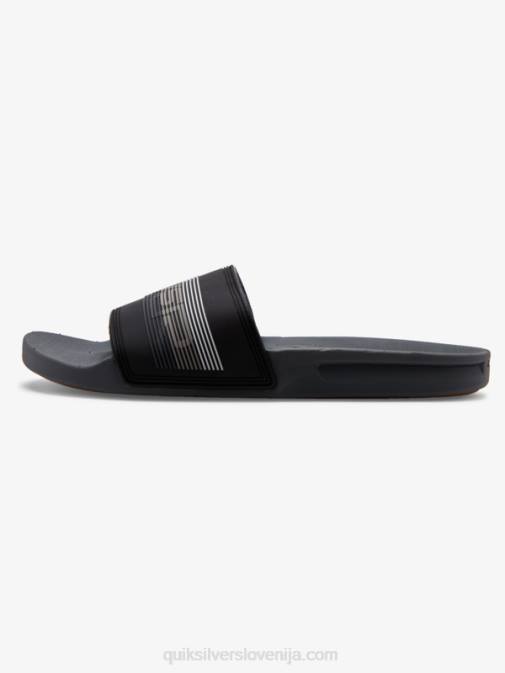 Quiksilver PJ4H690 moški črna/siva rivi drsni sandali slide wordmark