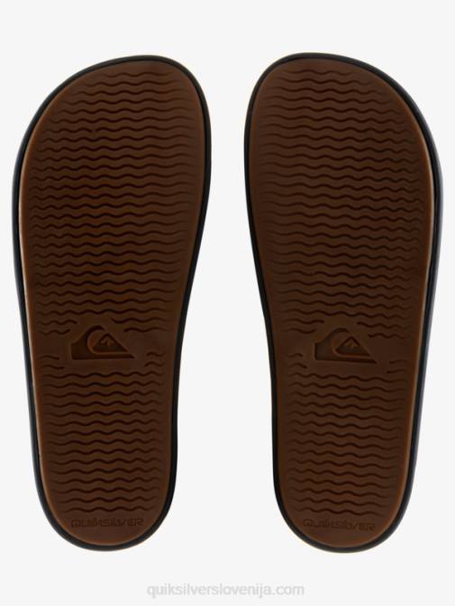 Quiksilver PJ4H690 moški črna/siva rivi drsni sandali slide wordmark