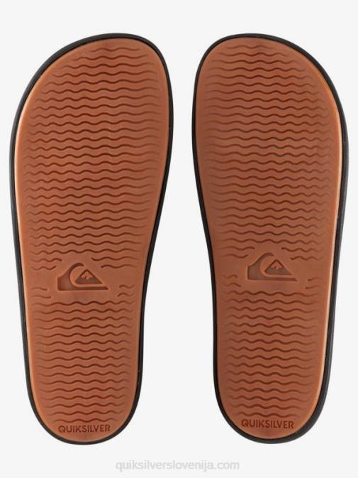 Quiksilver PJ4H693 moški črna/oranžna/modra rivi drsni sandali slide wordmark