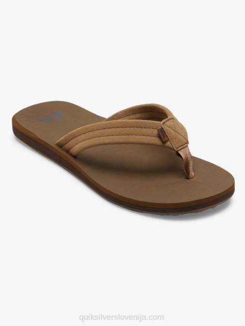 Quiksilver PJ4H874 moški tan 1 Carver sandali z jedrom iz semiša